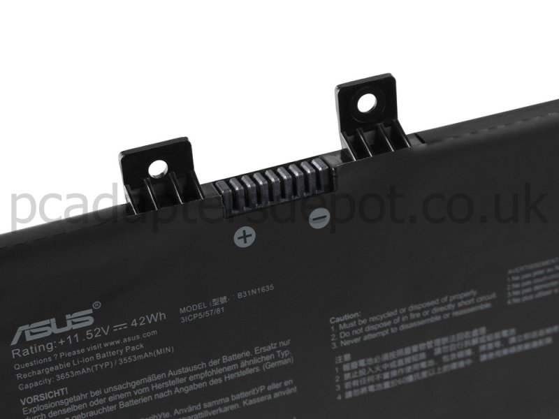 Asus VivoBook N705FD-GC063T Battery 42Wh 3650mAh 3-Cell