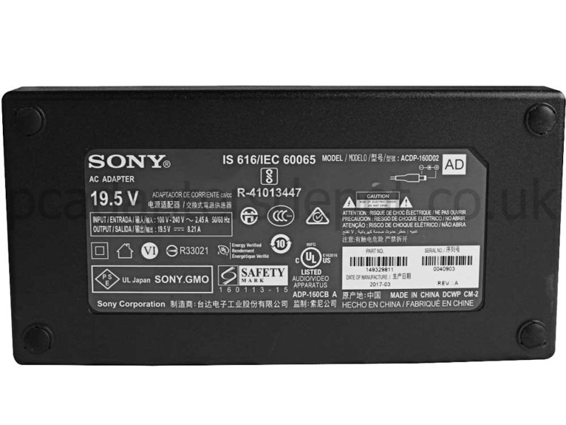 160W Sony ACDP-160A1B AC Adapter Charger + Free Cord
