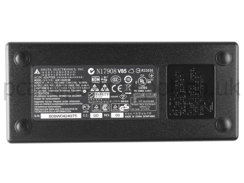 120W Schenker XMG A501 A502 AC Adapter Charger Power Cord