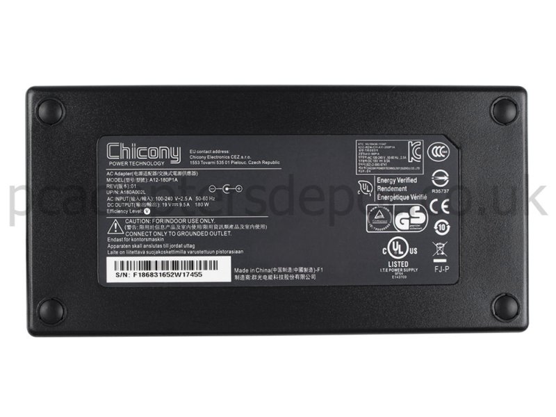 MSI GL63 8SD-632IN AC Adapter Charger 180W