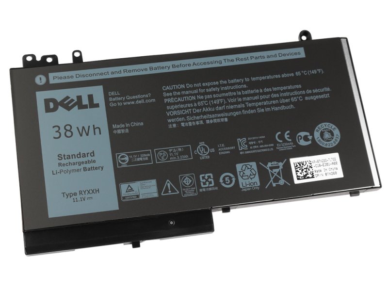 38Wh 3-Cell Dell RYXXH 0RYXXH YD8XC R5MD0 Battery