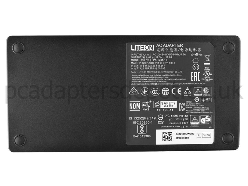 230W Slim Acer Predator 15 G9-593 AC Adapter Charger