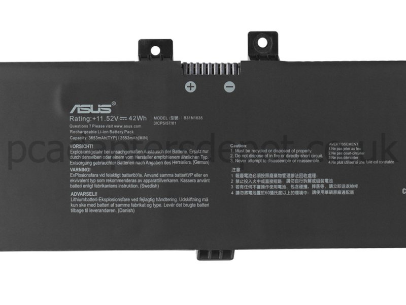 Asus VivoBook N705FD-GC063T Battery 42Wh 3650mAh 3-Cell