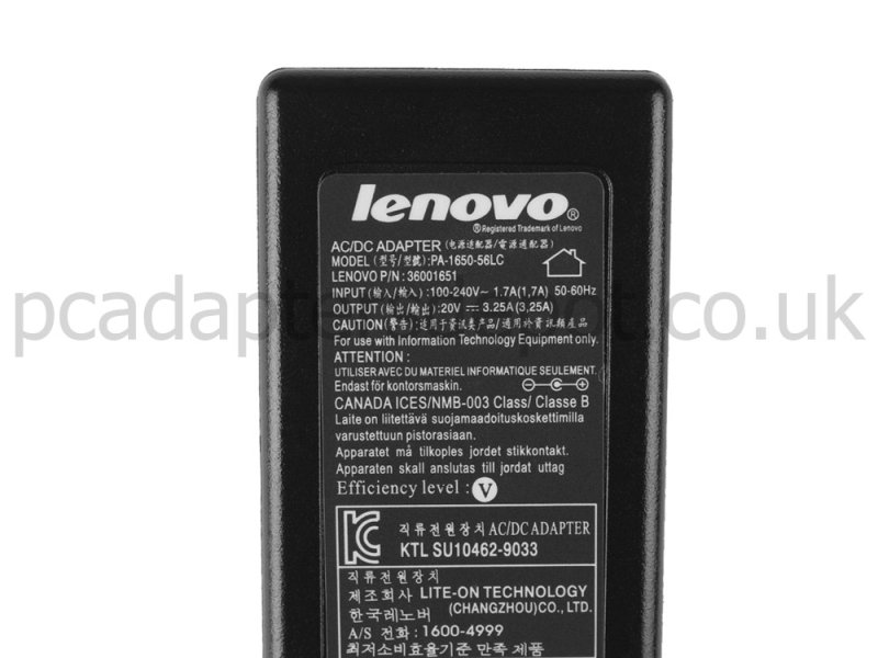 65W Lenovo PA-1560-56LC AC Adapter Charger + Free Cord