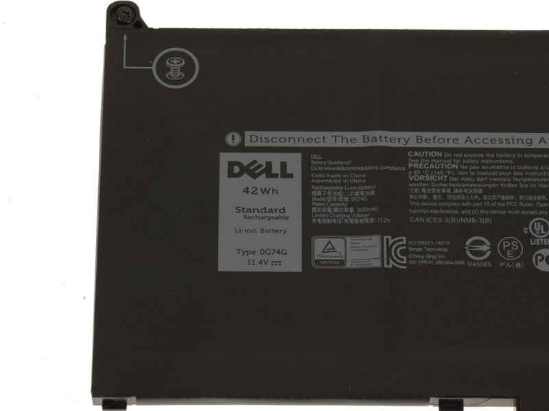 Battery Dell Latitude 7400 P100G P100G001 3500mAh 42Wh