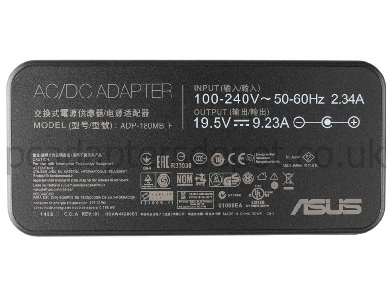 180W Asus ADP-180UB B ADP180UBB AC Adapter Charger +Free Cord