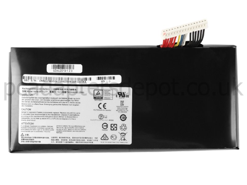 83.5Whr 9Cell 7500mAh MSI GT72 2PC-046US Battery