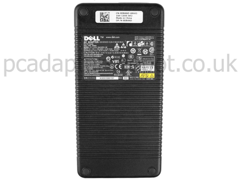 210W Dell Precision M6400 M6500 AC Adapter Charger Power Cord
