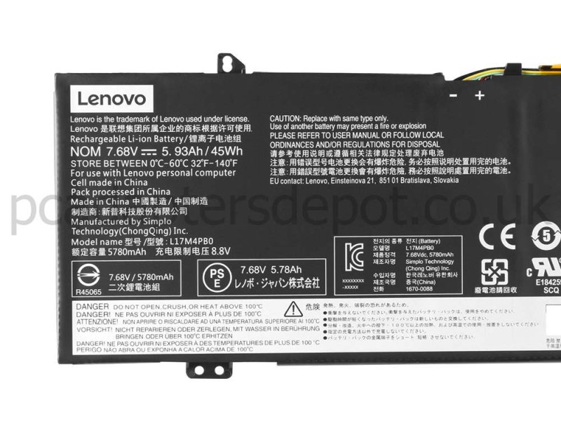 Lenovo Ideapad 530S-14IKB 81EU00N3GE Battery 45Wh 5928mAh
