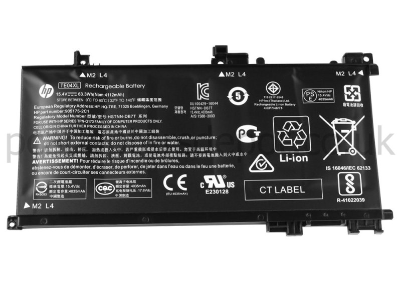 HP Omen 15-ax200nl 15-ax219nf Battery 63.3Wh 4112mAh