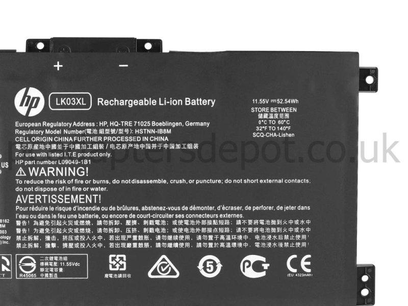 HP Envy 17-ae098nz 17-ae007na Battery 55Wh 4835mAh