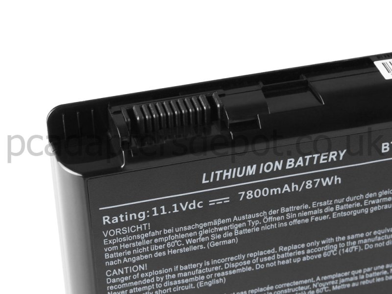 Medion Erazer X7825 MD 98416 MD98416 Battery 87Wh 7800mAh