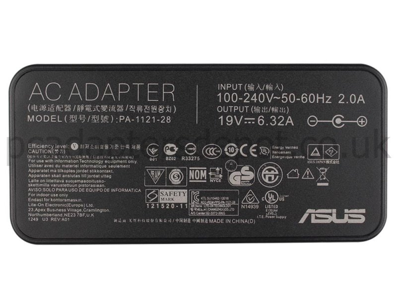 120W Asus FX505GD-I5501T AC Adapter Charger