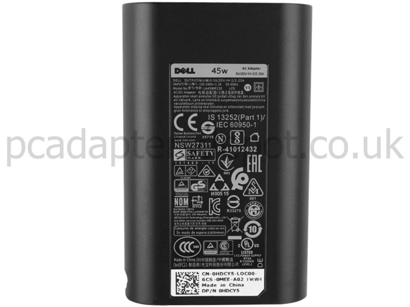 45W USB-C Dell XPS 13 9360-4YPC9 Adapter Charger + Free Cord