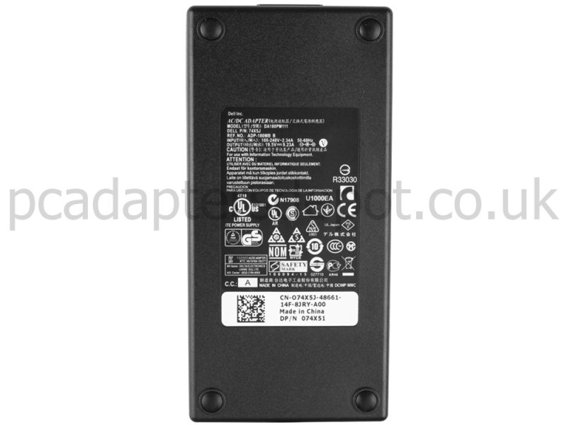 180W Dell Inspiron 27 7777 W18C W18C001 AC Adapter Charger