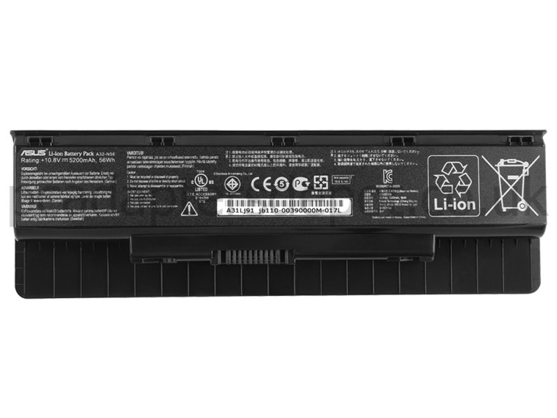 5200mAh 56Wh 6 Cell Asus N76VJ-T5015H Battery