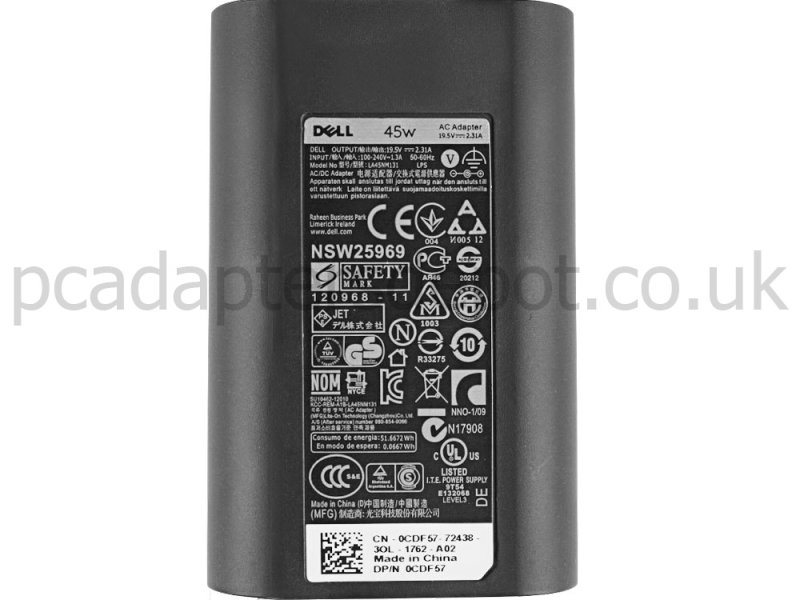 45W Dell Latitude 3410 P129G002 AC Adapter Charger