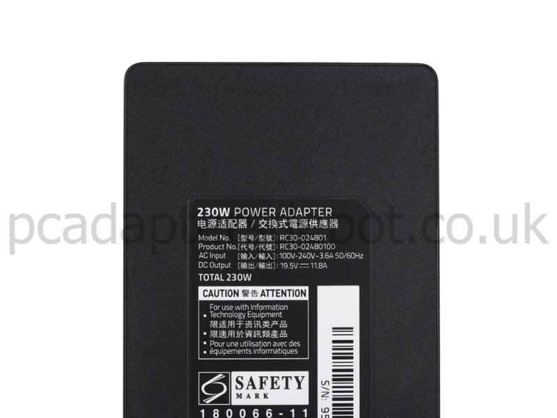 230W Razer Blade Pro 17 RZ09-03295E42-R3J1 AC Adapter Charger