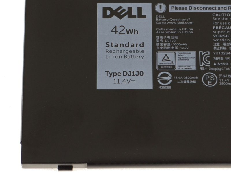 Dell 0DJ1J0 Battery 42Wh 3600mAh