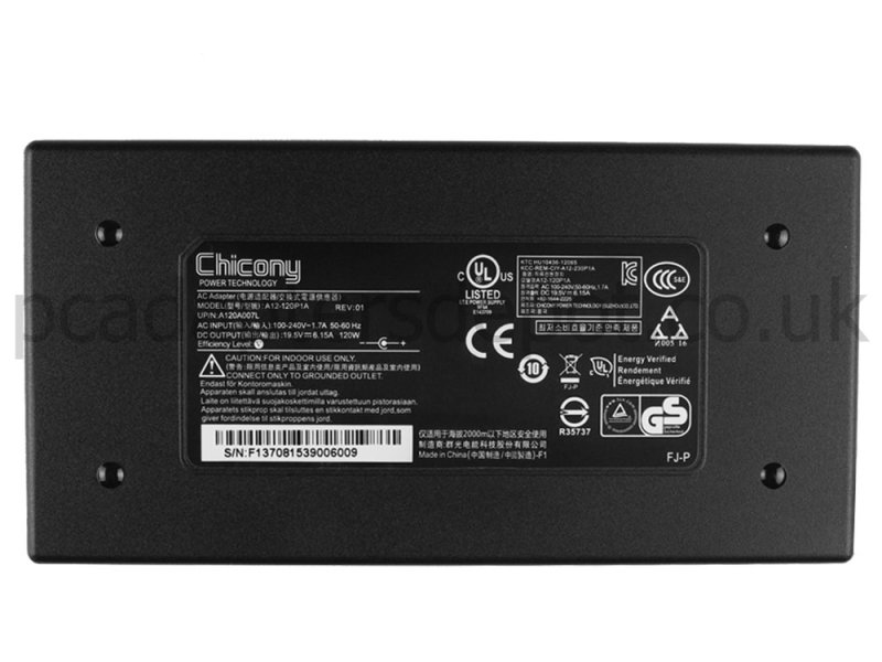 120W MSI GP62 6QE-068IT AC Adapter Charger + Free Cord