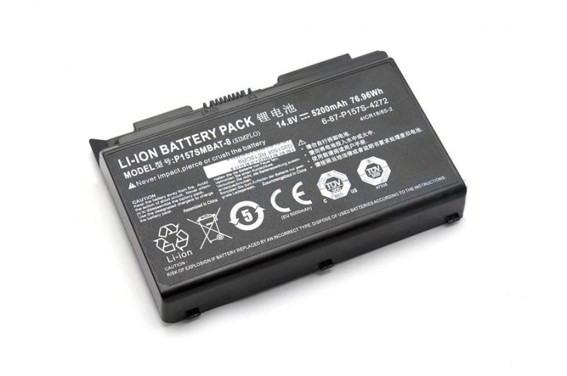 Clevo 6-87-P157S-4272 Battery 76.96Wh 5200mAh 8-Cell