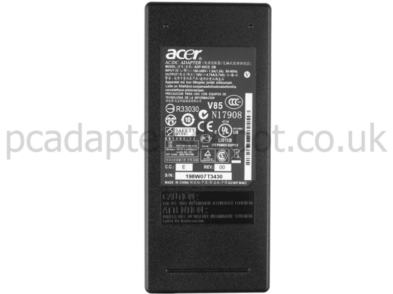 90W Acer Aspire 7315-313G25 AC Adapter Charger + Power Cord