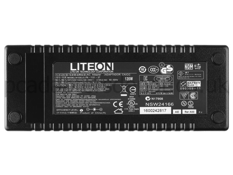 135W AC Adapter Acer Aspire All in One Z3 Serie + Cord