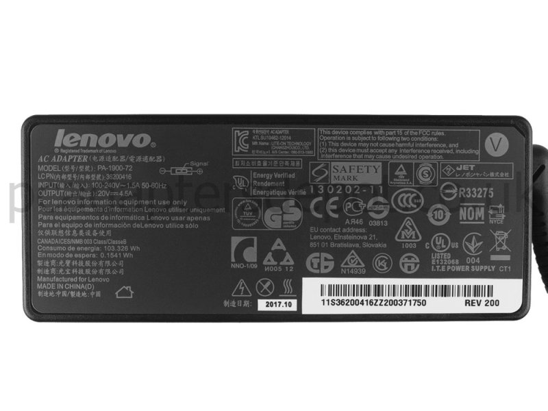 90W Lenovo Thinkpad T440S 20AQ0014YA AC Adapter Charger Power Supply