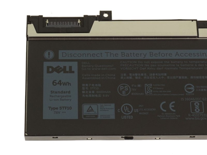 8000mAh 64Wh Battery Dell 5TF10 05TF10