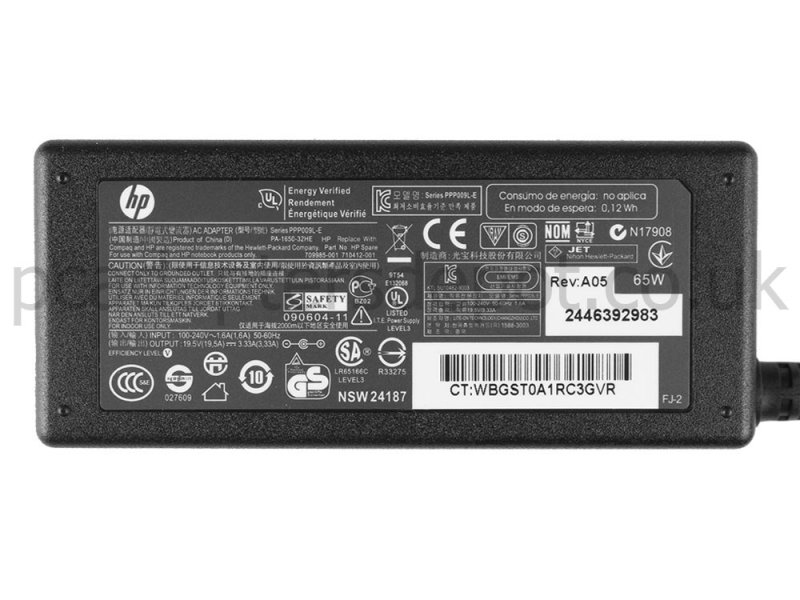 65W HP 15-ay117cl X7T52UA AC Adapter Charger + Free Cord