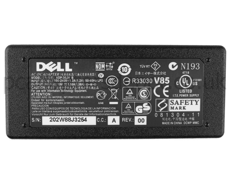 30W Dell Inspiron Mini 9 910 9n AC Adapter Charger Power Cord