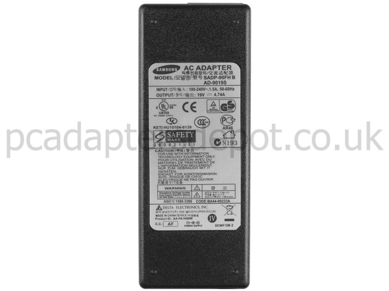 90W Samsung R730-JA04 AC Adapter Charger Power Cord