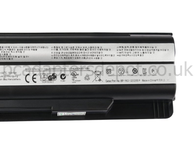 4400mAh 6 Cell MSI GE60 2OE MS-16GA Series Battery