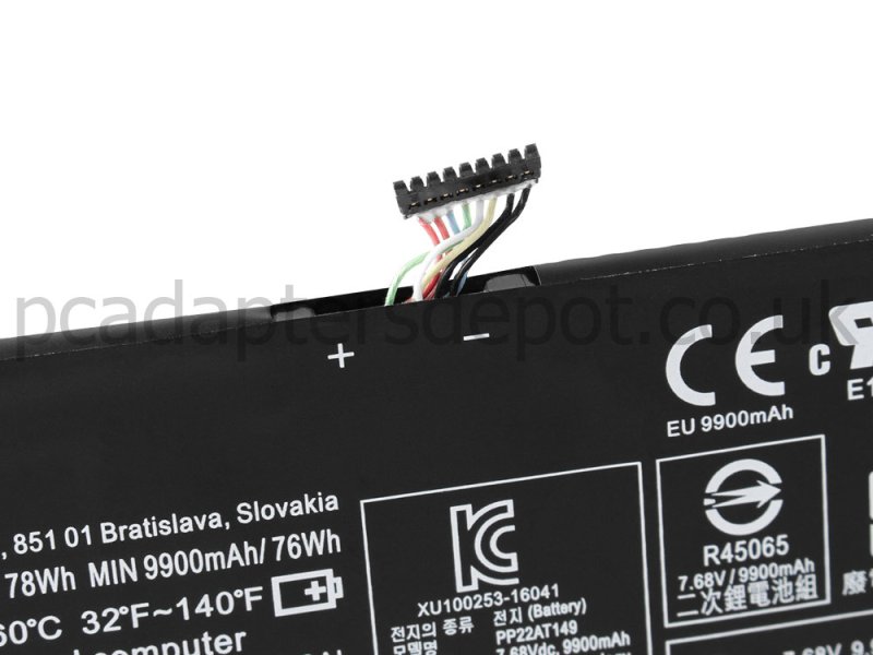 Lenovo Yoga 910-13IKB Battery 78wh 10160mAh