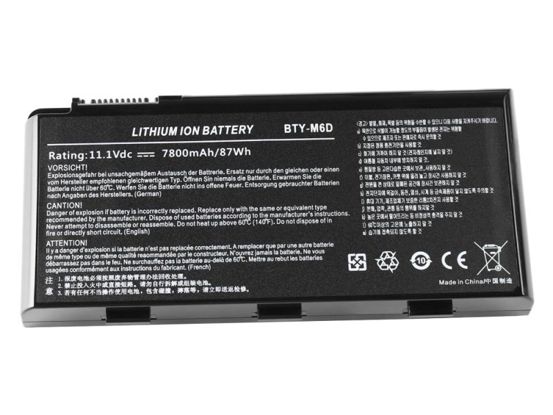 Medion Erazer X7825 MD 98416 MD98416 Battery 87Wh 7800mAh
