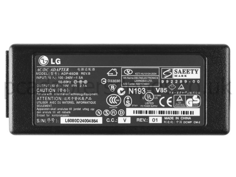 40W LG 11T540-G.APV2KB AC Adapter Charger Power Cord