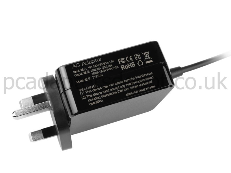 65W Lenovo ThinkPad X240 20AM001GBM AC Adapter Charger Power Cord