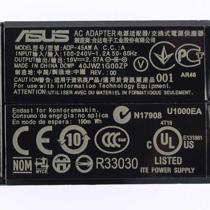 45W Asus VivoBook X542UA-GO201T AC Adapter Charger