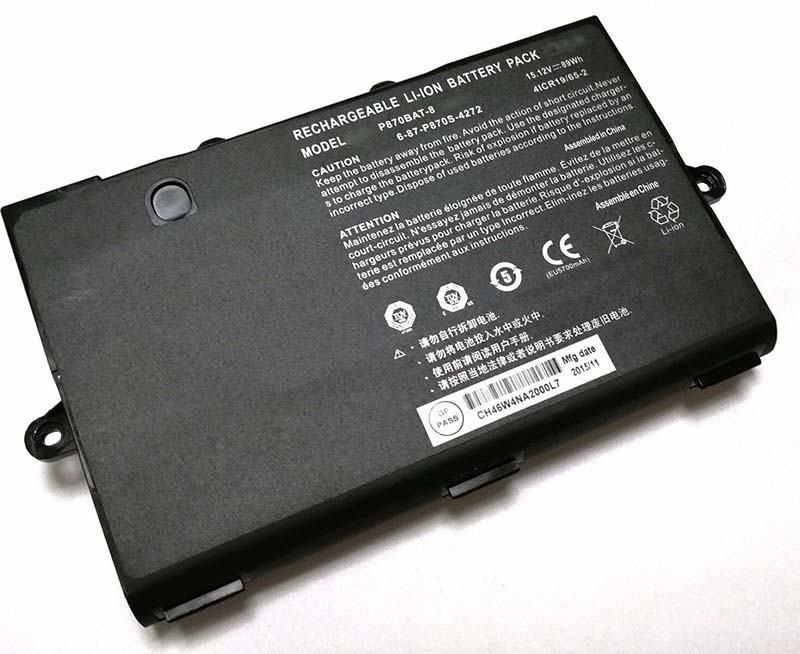 Clevo P870BAT-8 Battery 89Wh 6000mAh 8-Cell