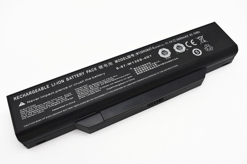 Clevo W130EW Battery 62.16Wh 5600mAh 6-Cell