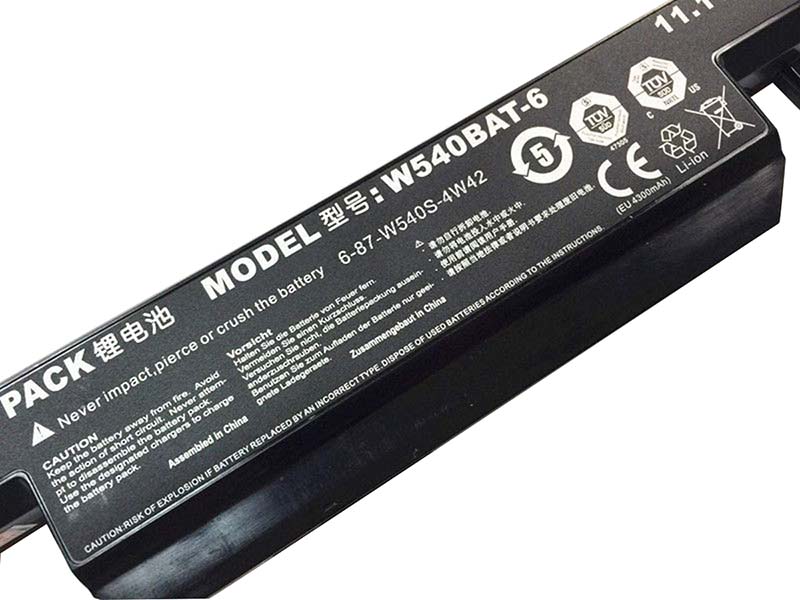 Clevo 6-87-W540S-427 Battery 48.84Wh 4400mAh 6-Cell