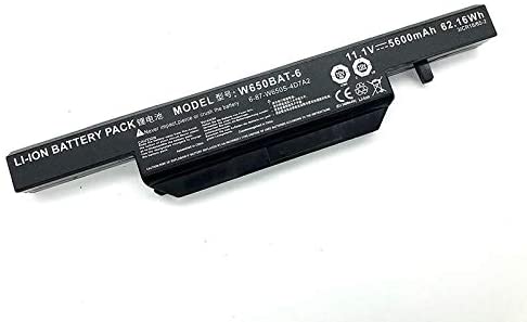 Clevo W650RC Battery 62.16Wh 5600mAh 6-Cell