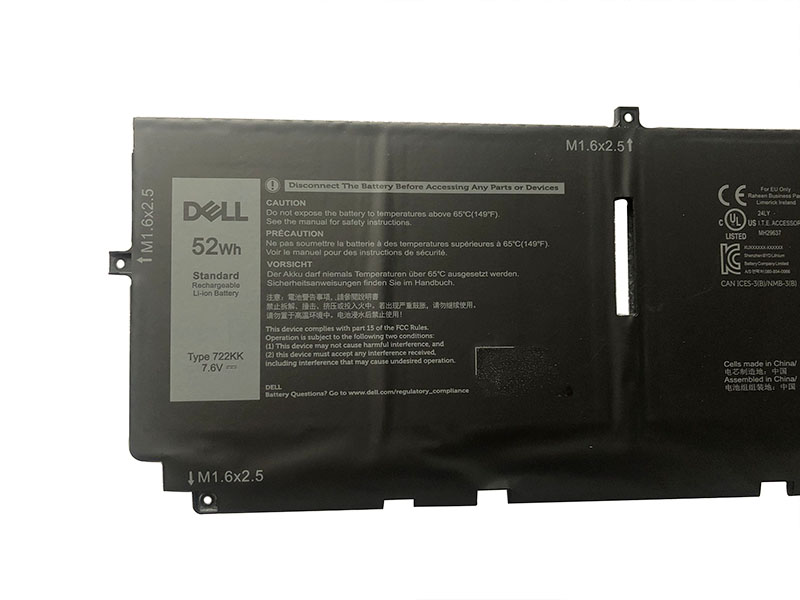 Battery Dell 2XXFW 722KK 6500mAh 52Wh