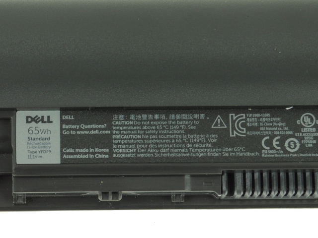 Dell H2F7D Battery 65Wh 6-Cell
