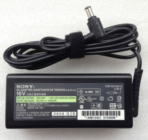 64W Sony Vaio VGN-TT299P AC Adapter Charger + Cord